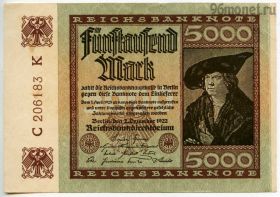 Германия 5000 марок 1922