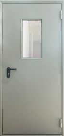 Строительная Дверь Verda Противопожарная ДПМО-60-01 Металл Остекленная / Verda.