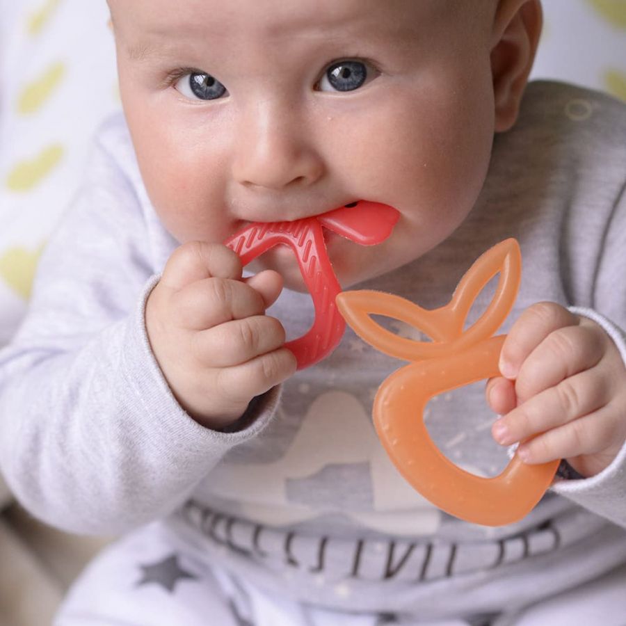 Массажер силиконовый для десен (прорезыватель зубной) "Грибочек" КНОПА