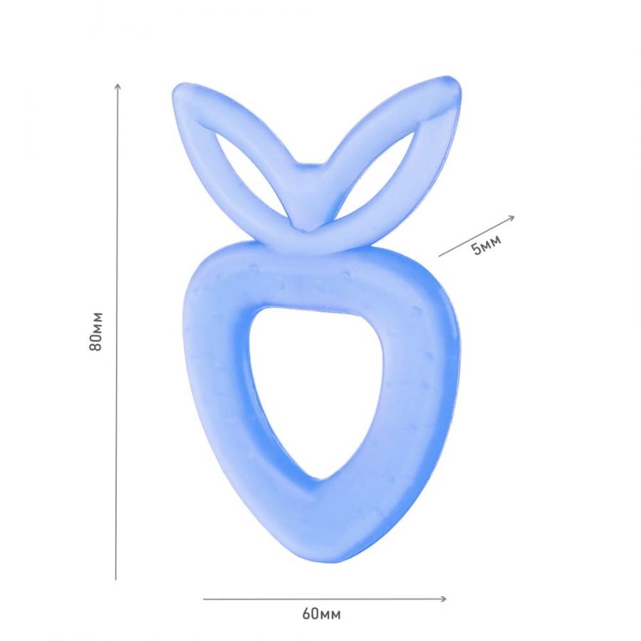 Массажер силиконовый для десен (прорезыватель зубной) "Клубничка" КНОПА