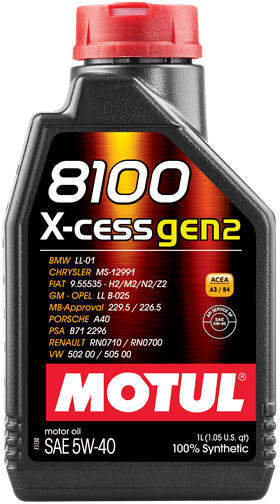 Motul 8100 X-cess 5W-40 Gen2, 1л