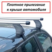 Багажник на крышу Renault Kaptur, Атлант, аэродинамические дуги Эконом, опора Е