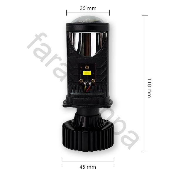 Светодиодные лампочки с мини линзой в фары H4