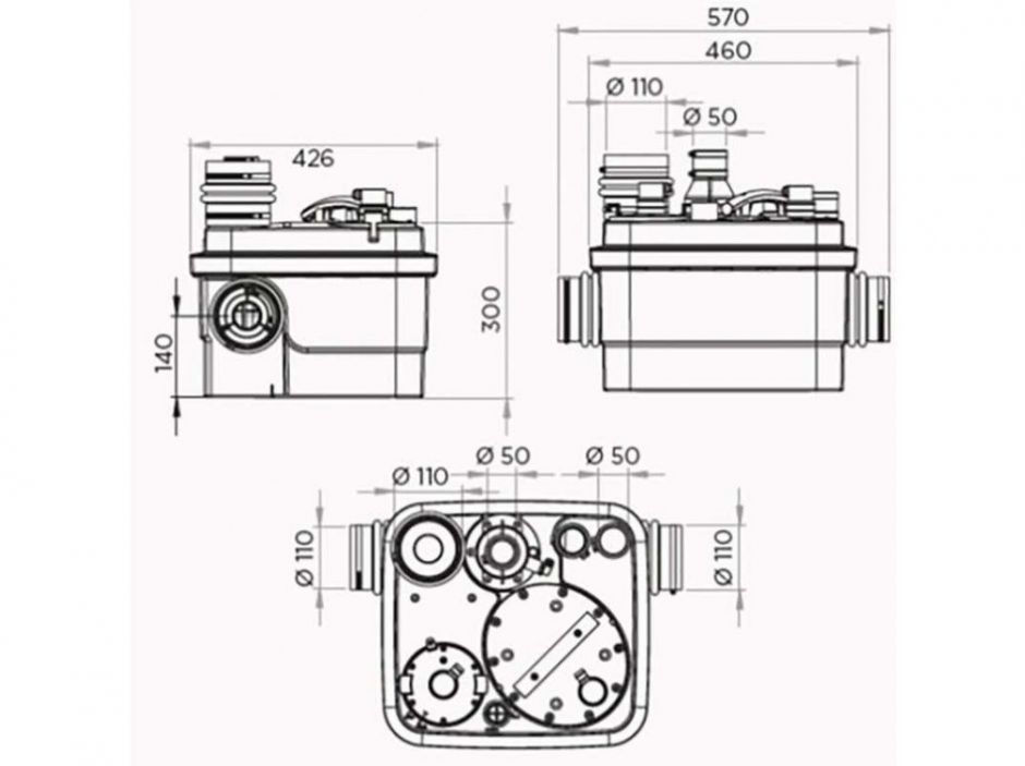 Насосная станция SFA Sanicubic 1 IP 67 с измельчителем ФОТО