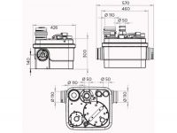 Насосная станция SFA Sanicubic 1 IP 67 с измельчителем схема 3