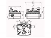 Канализационная насосная станция SFA SANICUBIC 2 Pro NM схема 3