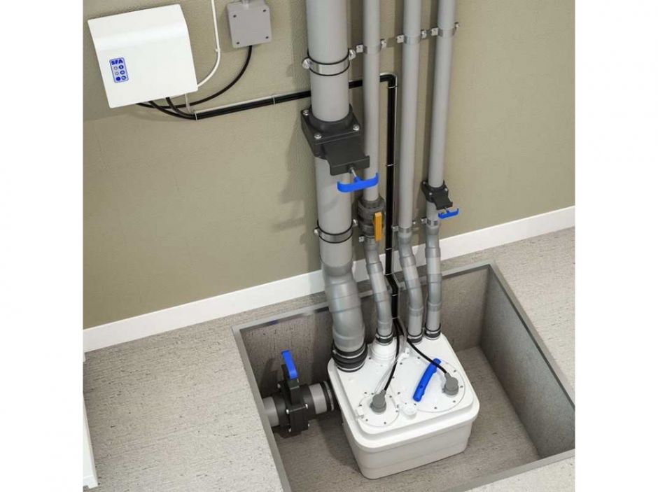 Профессиональная насосная станция Sanicubic 1 WP NM 230В мощность - 1500 Вт, напор - 13 м ФОТО