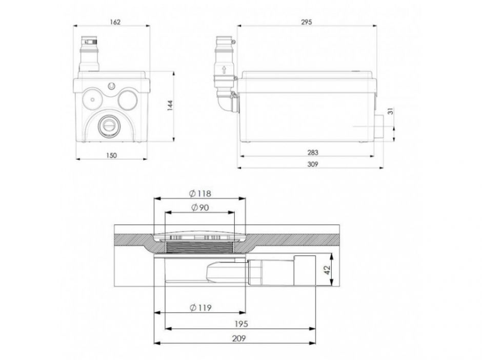 Санитарный насос SFA SANIDOUCHE Flat D6STD ФОТО