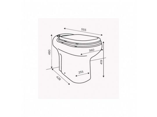 Унитаз со встроенным насосом-измельчителем SFA SANICOMPACT Elite C6LV схема 4