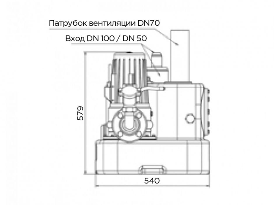 Насос канализационный SFA SANICUBIC 1 GR SE71.4T с пультом и сигнализацией мощность - 3900 Вт ФОТО