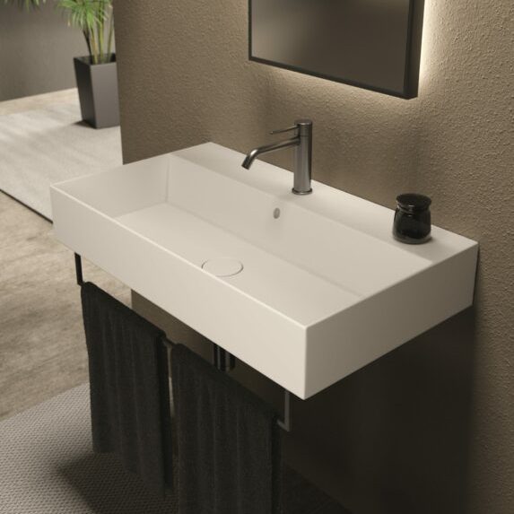 Раковина накладная/подвесная Alice Spy 81x46хВ13,5 с отверстием под смеситель 34330101