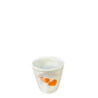 Чашка кофейная сердечки мини оранжевая 50 мл, Top Moka. Tazzina piccola cuori