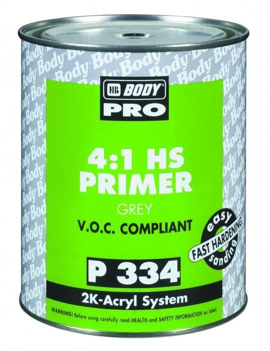 HB Body Грунт PRO 334 HS 4+1, серый, объем 1л.