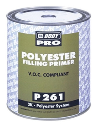 HB Body Грунт-наполнитель полиэфирный PRO P261 2К с отвердителем 705, 1л. + 50мл.