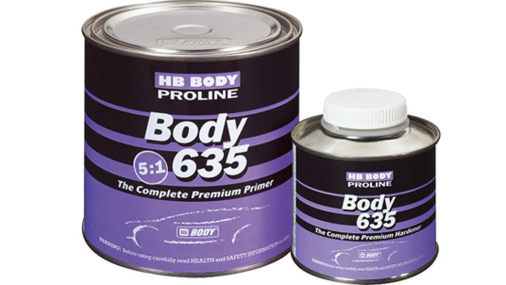 HB Body Грунт PROLINE 635 5+1 белый с отвердителем 635, (комплект), объем 2,5л. + 500мл.