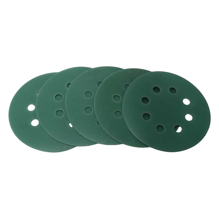 Ceramax Шлифовальный диск Green Film, 125мм., 8 отв., P80, P120, P180, P240, P320, P400, P500, в упаковке 7шт.