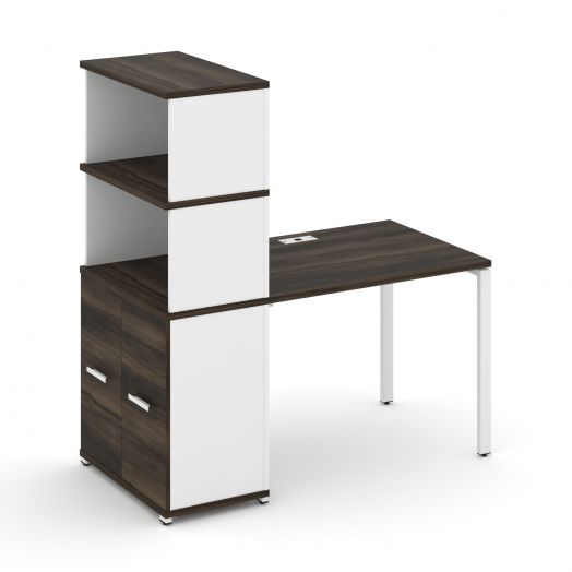 Concept Стол рабочий с опорным распаш. шкафом с надставкой выс. CN.SP-229   1400х720х1530