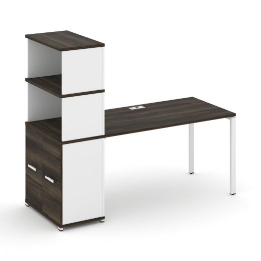 Concept Стол рабочий с опорным распаш. шкафом с надставкой выс. CN.SP-231   1800х720х1530