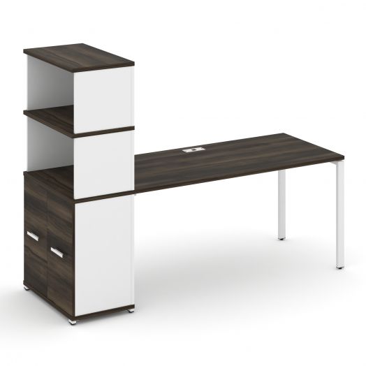 Concept Стол рабочий с опорным распаш. шкафом с надставкой выс. CN.SP-232   2000х720х1530