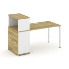 Concept Стол рабочий с опорным распаш. шкафом с надставкой низ. CN.SP-226   1600х720х1140