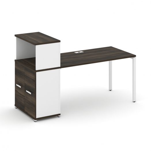 Concept Стол рабочий с опорным распаш. шкафом с надставкой низ. CN.SP-227   1800х720х1140