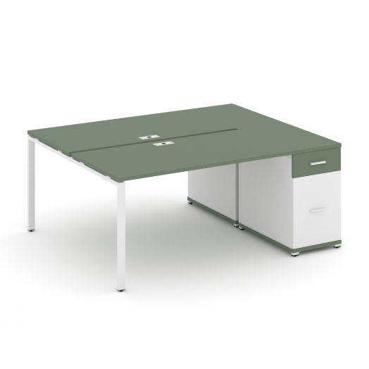 Concept Рабочая станция с 1 опорной тумбой CN.DRS-408   2000х1480х750