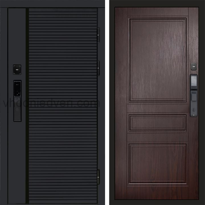 Входная дверь Termo-door BLACK LINE с электрозамком - Класскика Венге