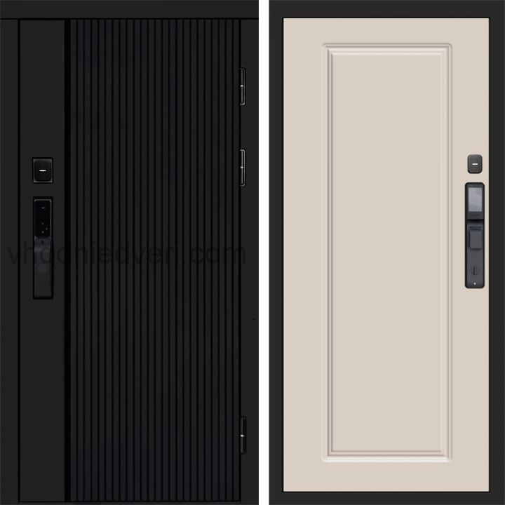 Входная дверь Termo-door УРБАН BLACK с электрозамком - Гранд Слоновая кость