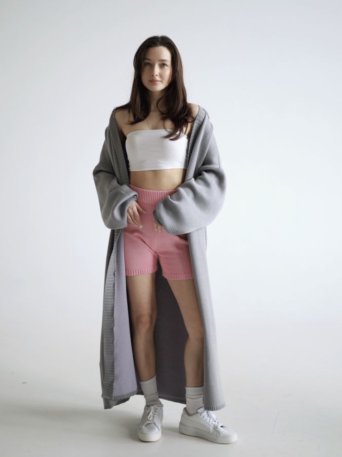 Кардиган двухсторонний длинный