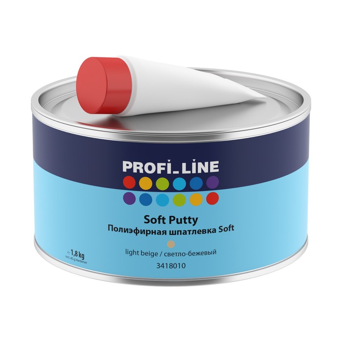 Profi Line Полиэфирная шпатлёвка SOFT с отвердителем, 1,8 кг