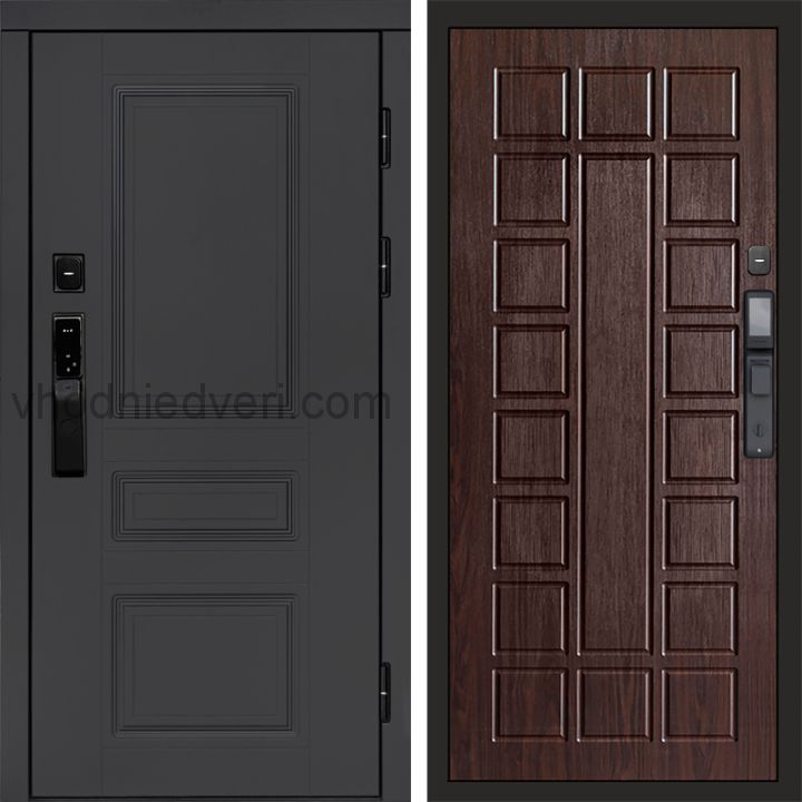 Входная дверь Termo-door ОРЕГОН ГРАФИТ с электрозамком - Престиж Венге