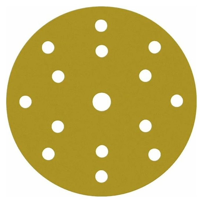 Sandwox Gold Шлифовальный диск на бумажной основе, оксид алюминия, 15 отверстий, Р320, 150мм., в упаковке 100шт.