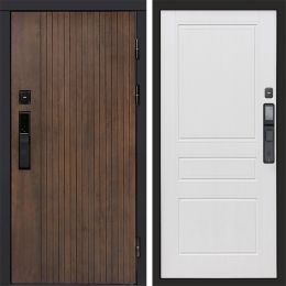 Входная дверь Termo-door ТВИСТ УЛЬТРА с электронным замком Классика Белое дерево
