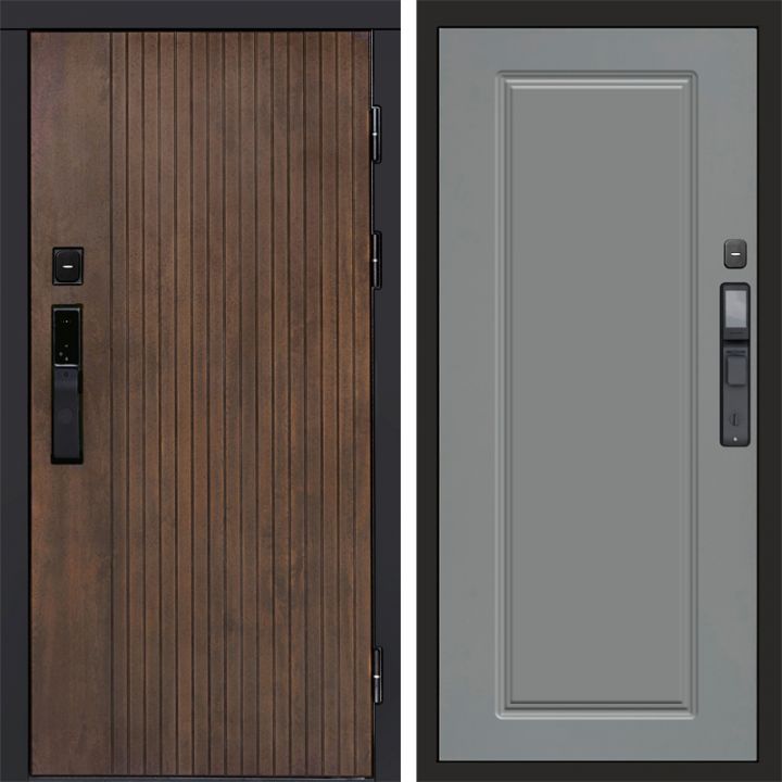 Входная дверь Termo-door ТВИСТ УЛЬТРА с электрозамком Гранд Грей Софт