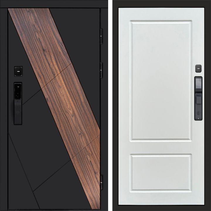 Входная дверь Termo-door НОВА с электронным замком Марсель Белый Софт