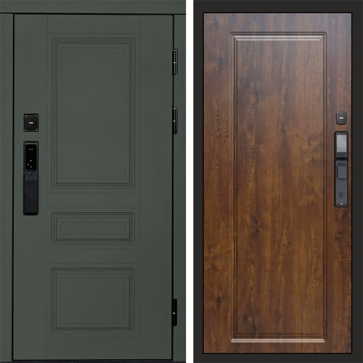 Входная дверь Termo-door ОРЕГОН GREEN с электрозамком Гранд Дуб