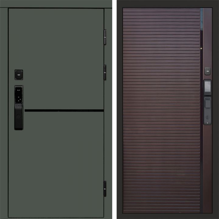 Входная дверь Termo-door ТРЕНД GREEN с электронным замком PORTE Шоколад