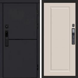 Входная дверь Termo-door ТРЕНД BLACK с электронным замком Гранд Слоновая Кость