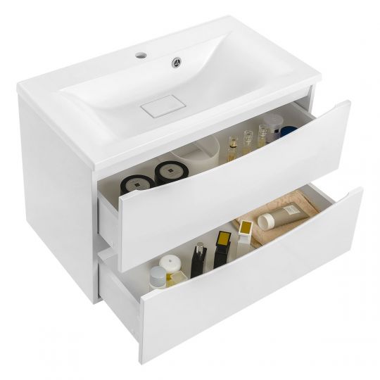 Тумба под раковину Vincea Mia MA800 VMC-2MA800GW 79Х44 с ящиком схема 6