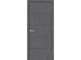 Межкомнатная Дверь Каркасно-Щитовая el’PORTA (Portika) Граффити-1.Д Серый 700х2000мм (Полотно+Коробка+5 Наличников) / Эльпорта Портика 153-1716.