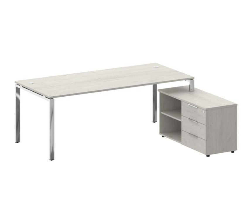 Metal System Direct Стол руковод. с тумбой БГ.СРТ-6.9 (R) 2100х1720х750
