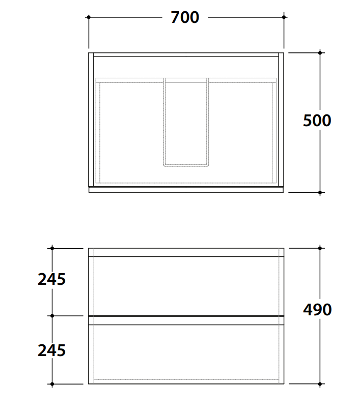 Подвесная тумба Mari' MR4970 70x50x49 ФОТО