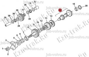 Первичный вал [459/50205] для механической КПП (2002-2010) на 3CX, 3CX Super, 4CX 