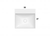 Накладная раковина Globo T-Edge B6R51 50 х 47 схема 3