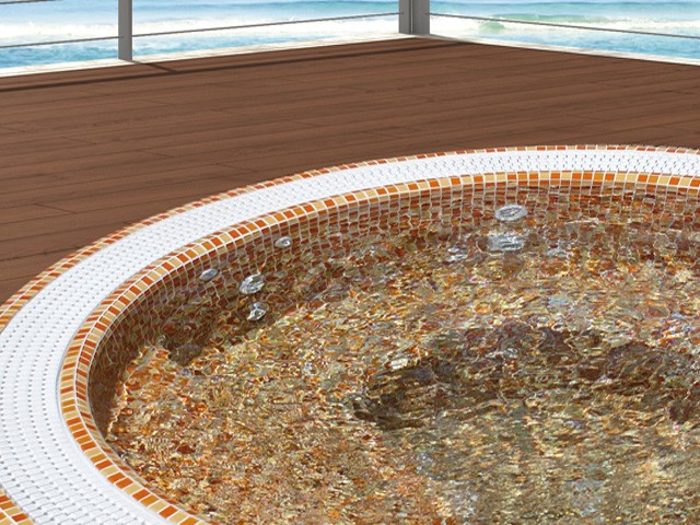 СПА бассейн с мозаикой Aquavia Oasis d250 см на шесть человек 250х250 ФОТО