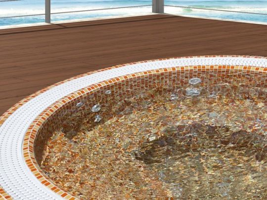 СПА бассейн с мозаикой Aquavia Oasis d250 см на шесть человек 250х250 схема 4