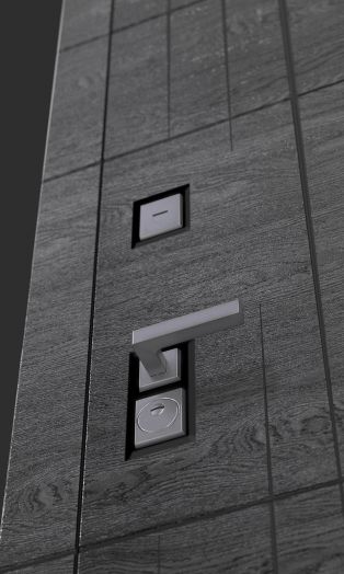 Входная дверь Бункер BN 09 - Зеркало 18 
Сандал белый