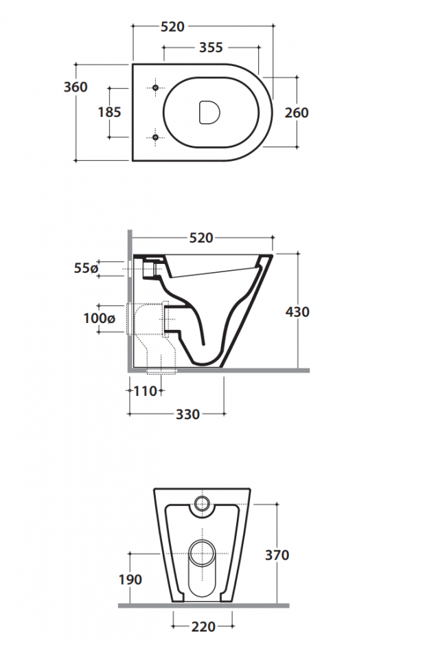 Напольный унитаз Globo Forty3 FO002 52x36 см ФОТО