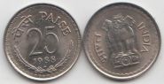 Индия 25 пайс 1972-1990 UNC