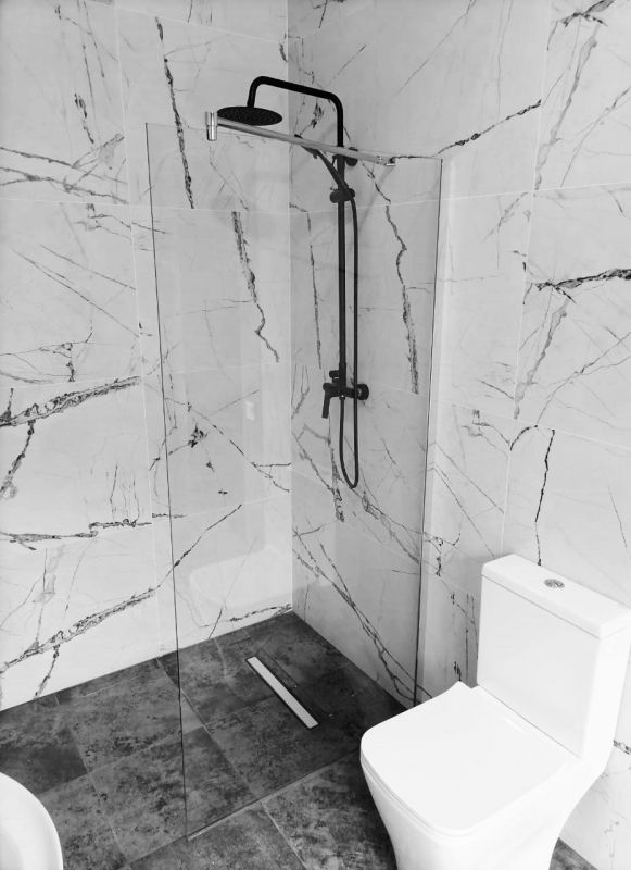 Душевая перегородка OportoShower OS12Y-CH 110x195 см прозрачное стекло, профиль хром
